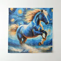 Blue Horse Tapestry