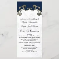 "navy blue" Wedding program