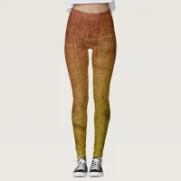 Rusty Pink to Green Tweed Texture Image, ZEA Leggings