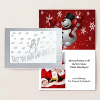 Snowman Take This Snow and Shovel It Winter, ZSG Foil Card