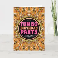 50th Birthday Vibrant Eastern Energy Party Invitation