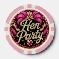 Glam Showgirl Hen Party Las Vegas Photo Poker Chips