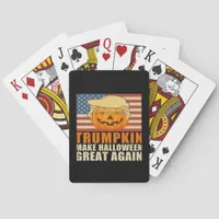 Trumpkin Halloween Funny Classic & Basic Design Poker Cards