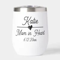 Cute Personalized Mom in Heart Thermal Wine Tumbler