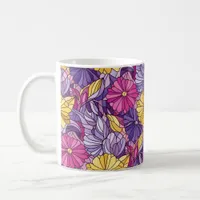 Stained Glass Abstract Purple Yellow Pink Coffee Mug
