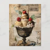 Ice cream Sundae Collage  Postcard