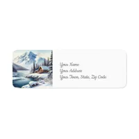 Winter Lake Return Address Label