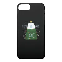 Let's Get Lit Cute Bear Christmas Pajamas iPhone 8/7 Case