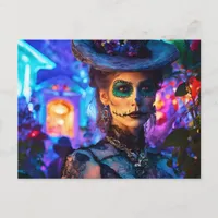 Beautiful Day of The Dead Woman Postcard