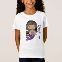 Personalized Organic Mermaid Girls Shirt