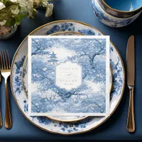 Porcelain-Inspired Chinoiserie Wedding Name ID1094 Paper Dinner Napkins