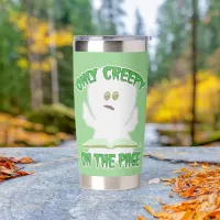 Only Creepy on Page Horror Funny Ghost Writer Insulated Tumbler