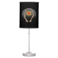 Skeleton Hands Making A Heart Classic Table Lamp