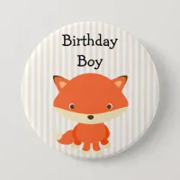 Birthday Boy Button Woodlands Theme