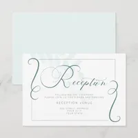 Barely There Mint Leaves Jade Accents Invitation