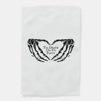 Til Death - Skeleton Heart Hands  Garden Flag