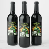 Alien Figures: Adventures in Space Wine Label