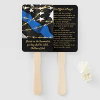 Police Officer Prayer Law Enforcement Graduation Hand Fan