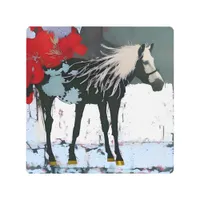 Floral Horse Metal Print