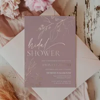 Pink Gold Foil Bridal Shower Invitation Foil Invitation