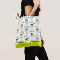 Gin Lover Cocktail Glasses Patterned Tote Bag