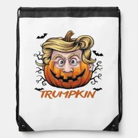 Hair Funny Pumpkin Halloween Boo - Political Humor Drawstring Bag