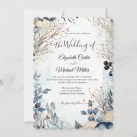 Ethereal Delicate Watercolor Serene Foliage   Invitation