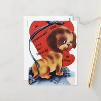 Adorable Valentine Dog Postcard