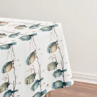 Whimsical Birds on Branches Timeless Elegance Tablecloth