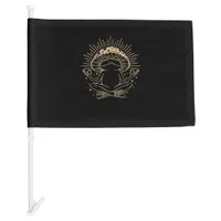 Frog & Minimalism Cottage  Aesthetic Goblincore Car Flag