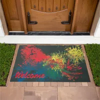 Welcome Impulsive Color Splash Toddler Art Doormat