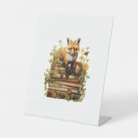 Cottagecore Aesthetic With Book Cute Goblincore Cr Pedestal Sign