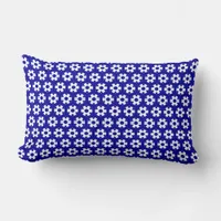 Pillow (lumbar) – Small White Flowers on Blue