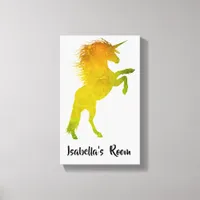 Golden Unicorn Girl's Room Canvas Print