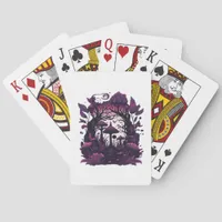 Mushroom Woods Whimsigoth Witchy Screenprint Desig Poker Cards