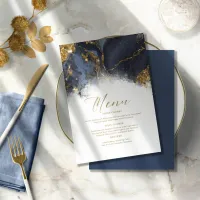 Marble Glitter Wedding Navy Blue Gold ID644