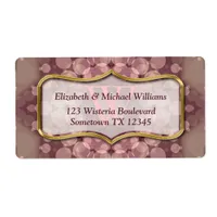 Wild Mushroom Monogram Large Address Labels