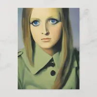 Vintage Woman Portrait  Postcard