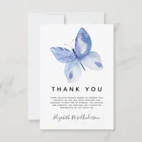 Butterfly Modern Sympathy Funeral Thank You Card