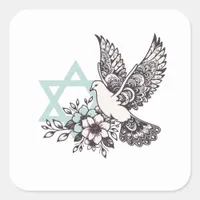 Peace Dove For Israel Square Sticker