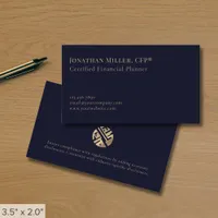 Simple Professional Financial Advisor Consultant Business Card