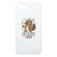 Let's Get Lit-erally Free Design - Fun Party Quote iPhone 8/7 Case