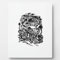 Cottagecore Aesthetic Frog Mushroom Goblincore Art Plaque