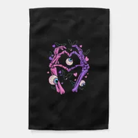 Heart Skeleton Hands - Halloween Pastel Goth Eyeba Garden Flag
