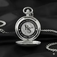 Elegant 10th Tin Wedding Anniversary Pocket Watch