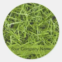 Green Grass Lawn Service Classic Round Sticker