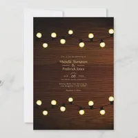 Rustic Lights Wedding Invitation