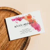 We've Moved Watercolor Florida Moving Announcement