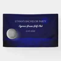 Golfer Bachelor Party Navy Blue Golf Ball Golfing Banner