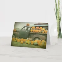 Pumpkin Truck Halloween Card